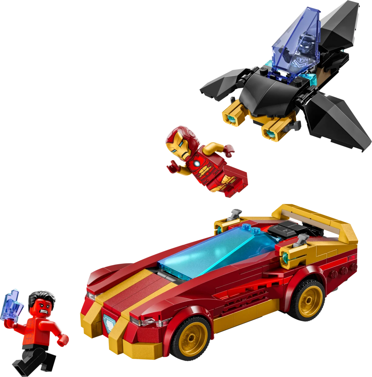 LEGO 76310 Iron Man Car & Black Panther vs. Red Hulk