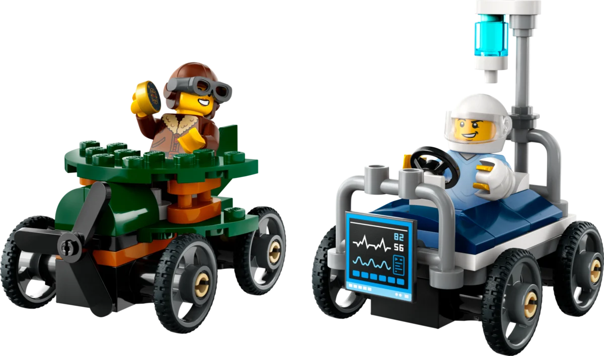 LEGO 60459 Airplane vs. Hospital Bed Race Car Pack