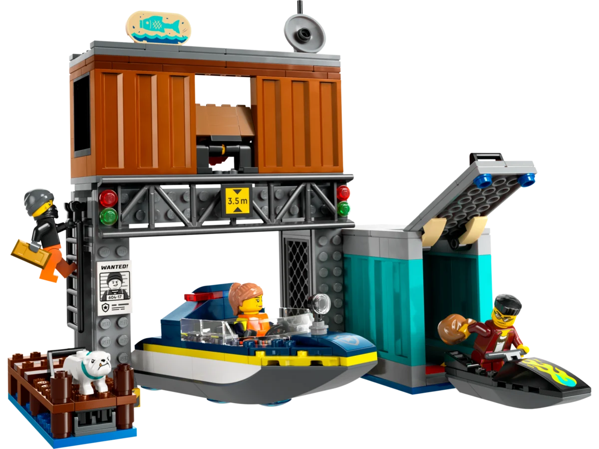 LEGO 60417 Police Speedboat and Crooks’ Hideout