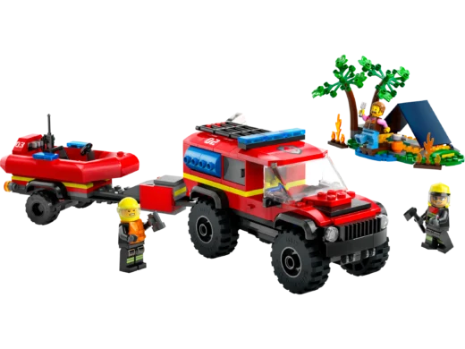 LEGO 60412 4x4 Fire Engine with Rescue Boat