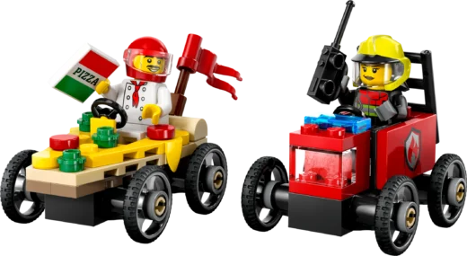 LEGO 60458 Pizza vs. Fire Truck Race Car Pack