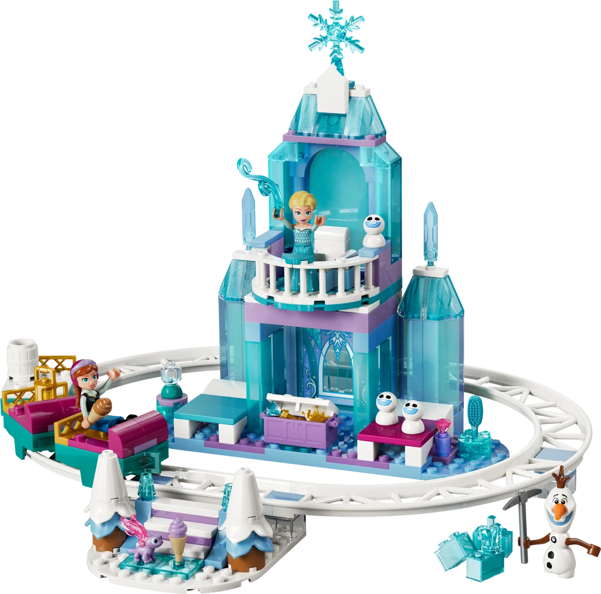 LEGO 43281 Elsa’s Ice Castle & Snow Ride Adventure