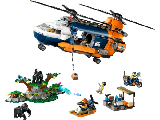LEGO 60437 Jungle Explorer Helicopter at Base Camp