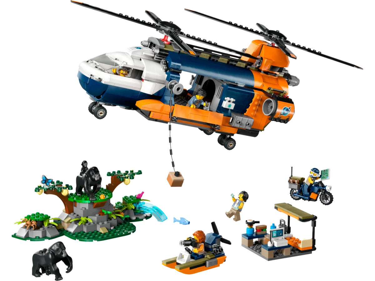 LEGO 60437 Jungle Explorer Helicopter at Base Camp