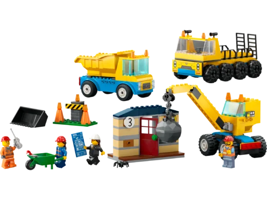 LEGO 60391 Construction Trucks and Wrecking Ball Crane
