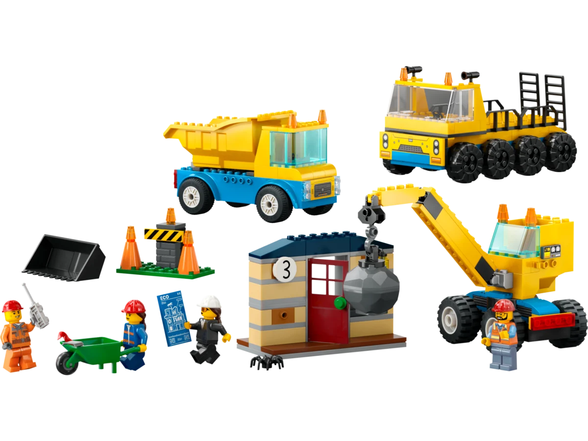 LEGO 60391 Construction Trucks and Wrecking Ball Crane