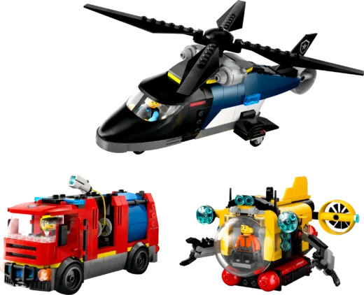 LEGO 60462 Helicopter, Fire Truck & Submarine Remix