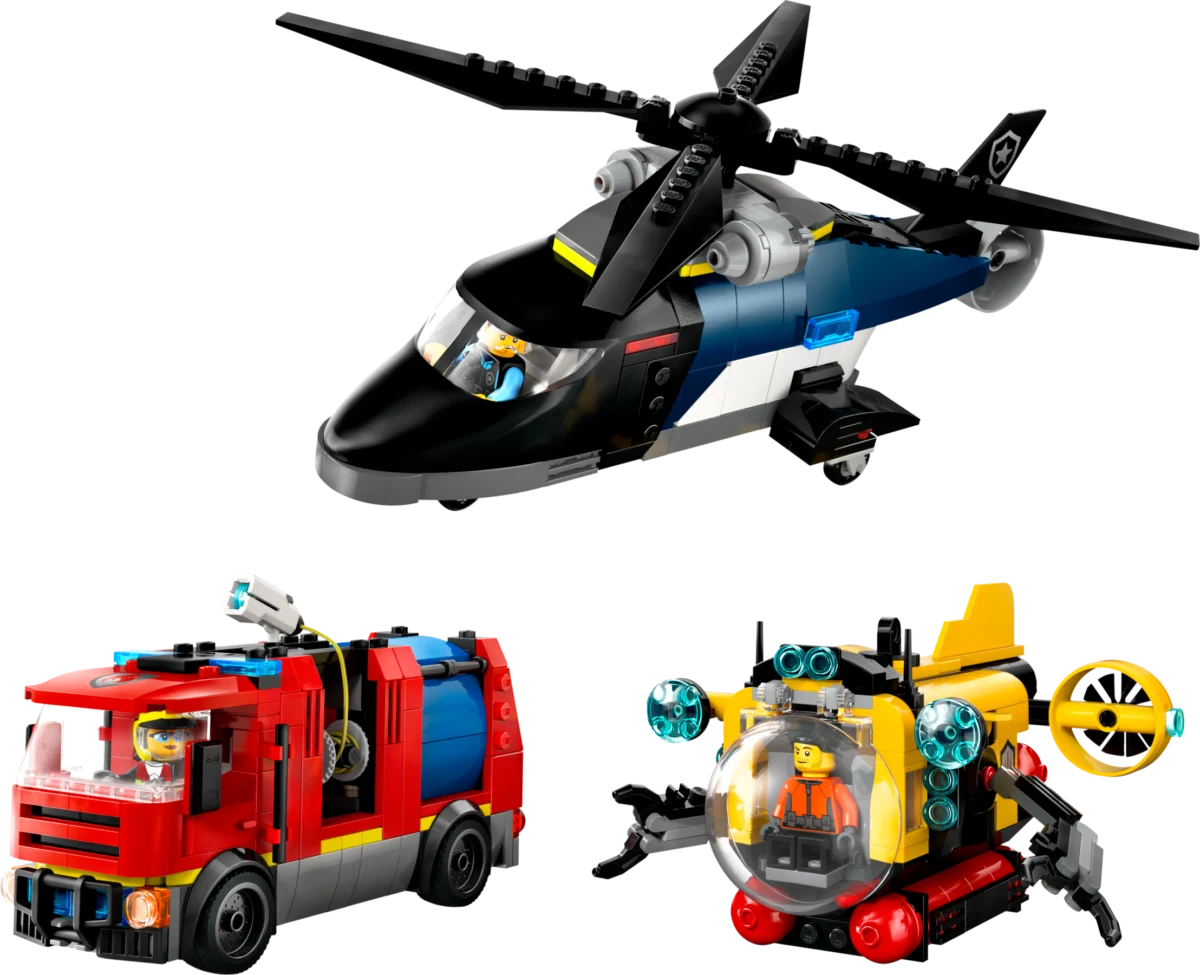 LEGO 60462 Helicopter, Fire Truck & Submarine Remix
