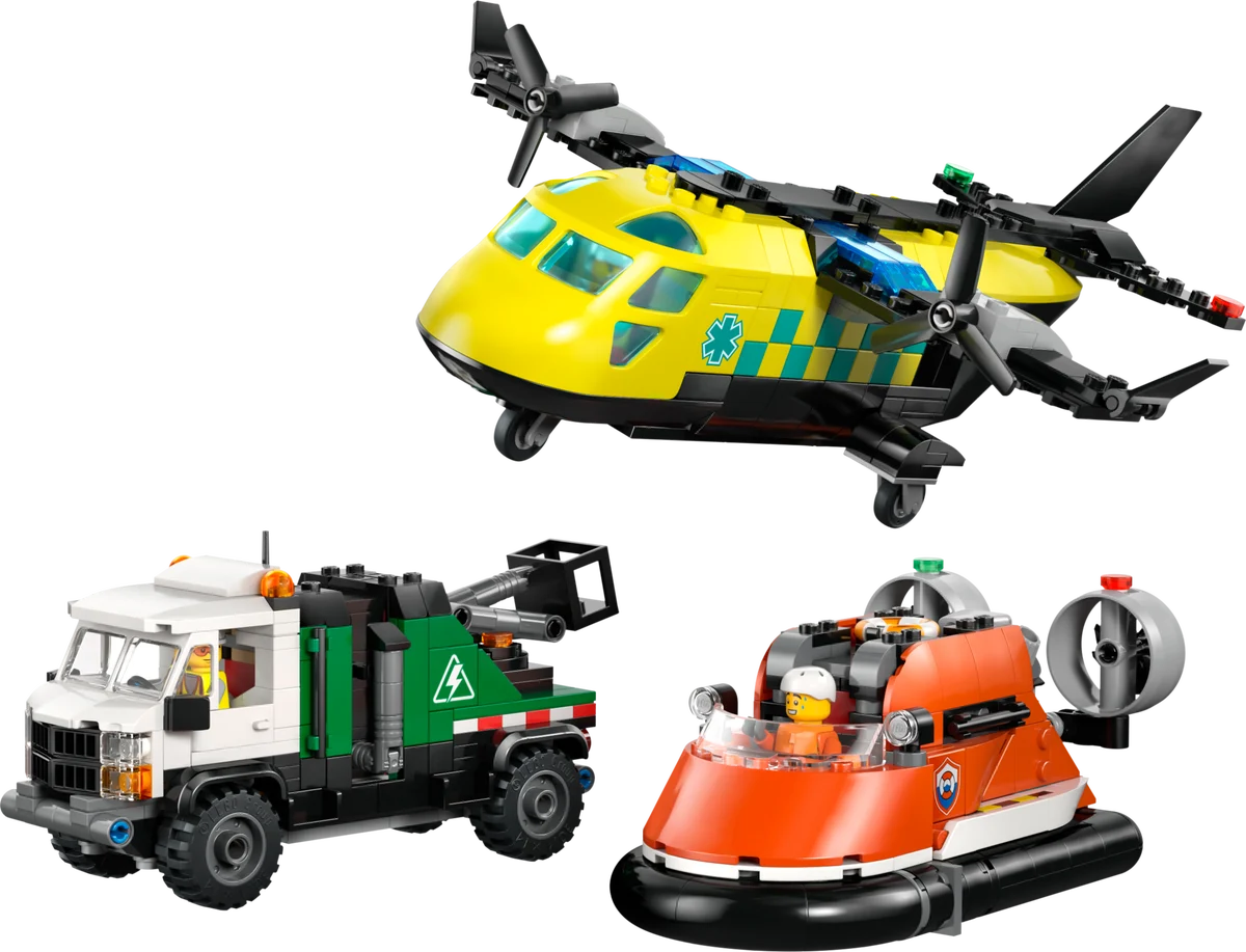 LEGO 60505 Airplane, Service Truck & Hovercraft Remix