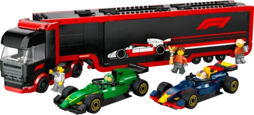 LEGO 60445 F1 Truck with RB20 & AMR24 F1 Cars