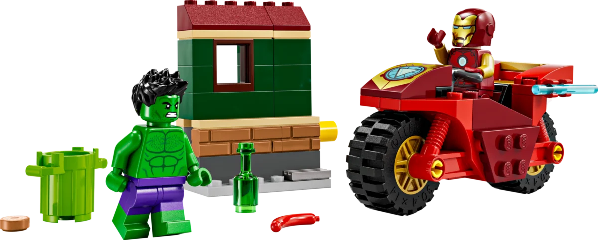 LEGO 76287 Iron Man with Bike and The Hulk