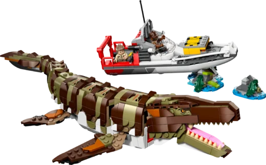 LEGO 76974 Brick-Built Mosasaurus Boat Mission